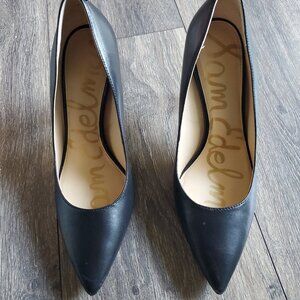 Sam Edelman Hazel Point Toe Pumps in Black Leather size 6.5